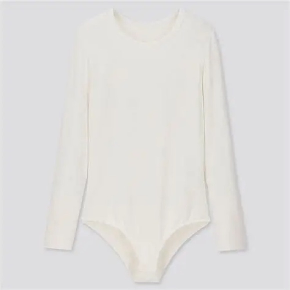 Uniqlo HEATTECH Extra Warm Ribbed Crew Neck Bodysuit - Picture 3 of 3